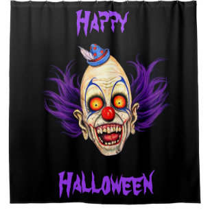 Bimbe The Scary Clown ( Happy Halloween ) Shower Curtain