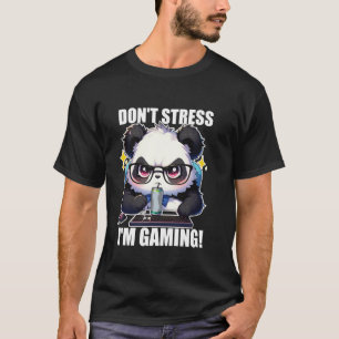 Bin am Zocken Gaming Panda Grumpy Funny T-Shirt