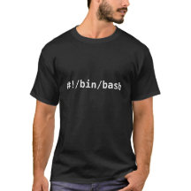 #!/bin/bash Black Shirt for Command Line Hackers