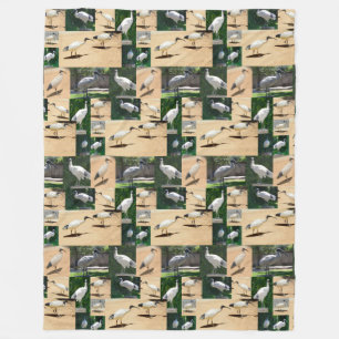 Bin Chicken Chronicles: A Ibis Photo Collage Fleece Blanket