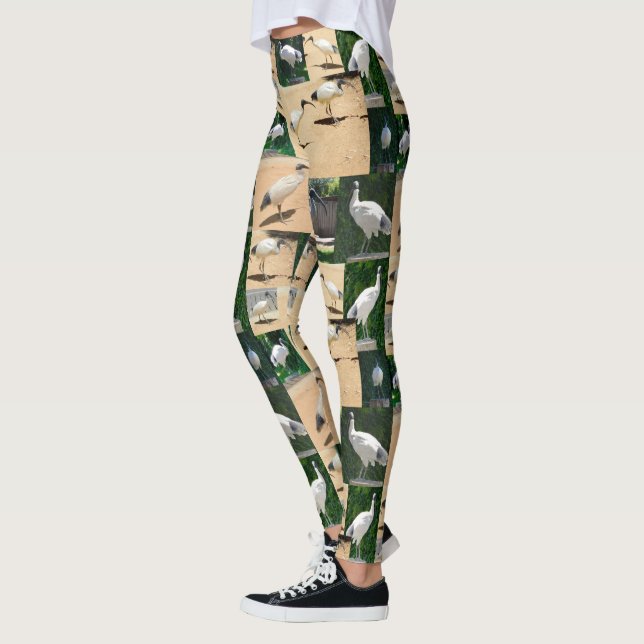 Bin Chicken Photo Collage, Leggings (Left)