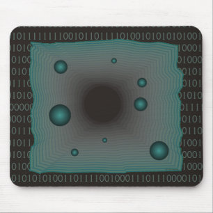 Binary 1s 0s Matrix Big Machine Black Green Geek Mouse Pad