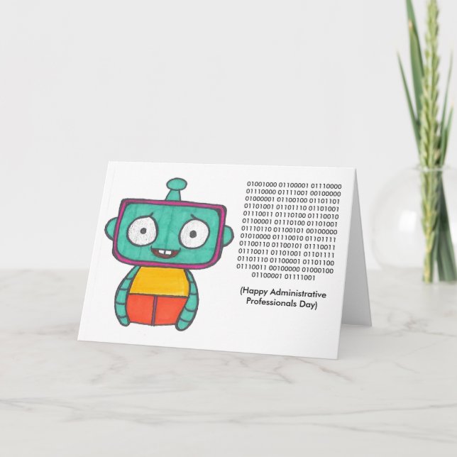 Binary Administrative Professionals Day Card (Front)