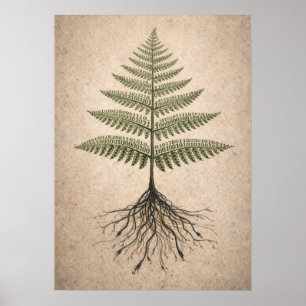 Binary Botany - Coding and Nature Abstract Art Poster
