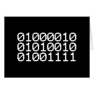BINARY BRO GREETING CARD