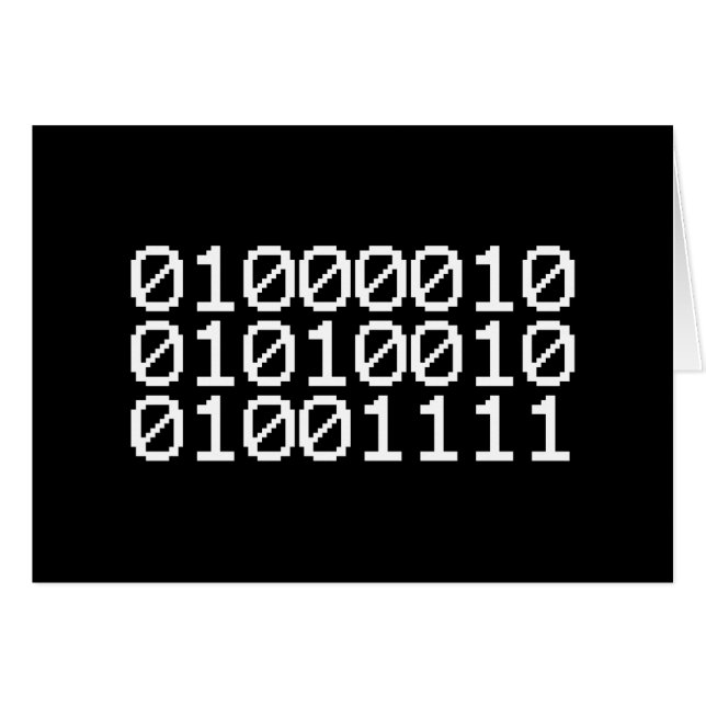 BINARY BRO GREETING CARD (Front Horizontal)