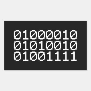 BINARY BRO RECTANGULAR STICKER