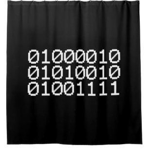 BINARY BRO SHOWER CURTAIN