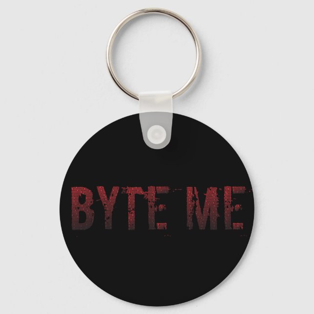 Binary Byte Me Key Ring (Front)