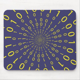 Binary circular background mouse pad