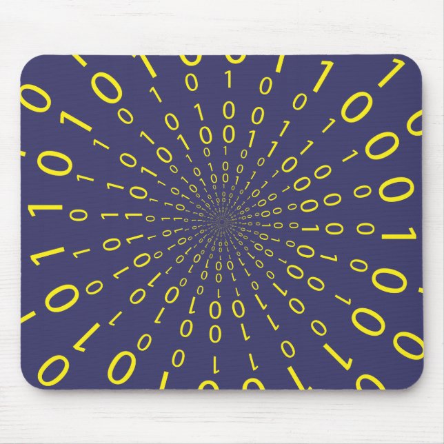 Binary circular background mouse pad (Front)