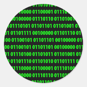 Binary Classic Round Sticker