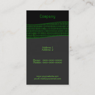Binary Code Business Card