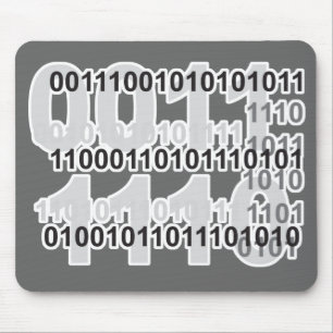 binary code design mouse pad
