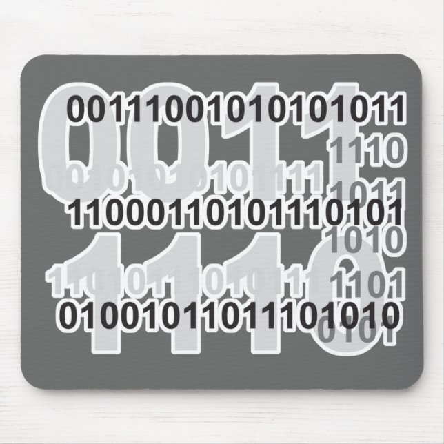 binary code design mouse pad (Front)