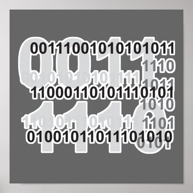 binary code design poster (Front)
