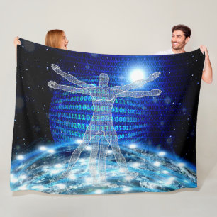 BINARY CODE FLEECE BLANKET