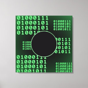 Binary code for GEEK Canvas Print