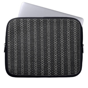 BINARY CODE grey on any Colour Laptop Sleeve