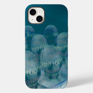 binary code ,man and digital communications  Case-Mate iPhone 14 plus case