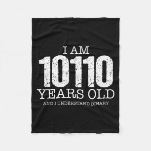 Binary Code Math Geek 22nd Birthday Gift Fleece Blanket