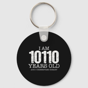 Binary Code Math Geek 22nd Birthday Gift Key Ring