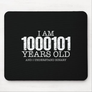 Binary Code Math Geek 69th Birthday Gift Mouse Pad