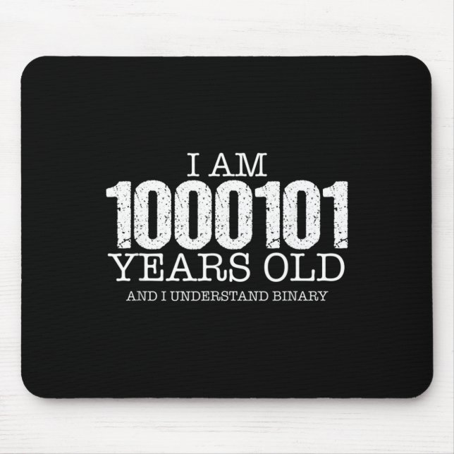 Binary Code Math Geek 69th Birthday Gift Mouse Pad (Front)