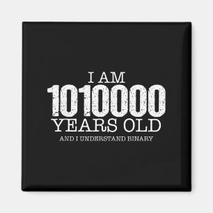 Binary Code Math Geek 80th Birthday Gift Magnet