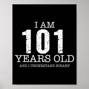 Binary Code Math Kids 5th Birthday Gift Poster
