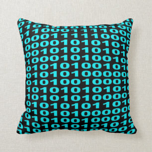 Binary code pillow