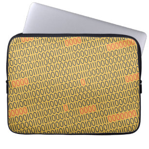 BINARY CODE red highlights on any Colour Laptop Sleeve