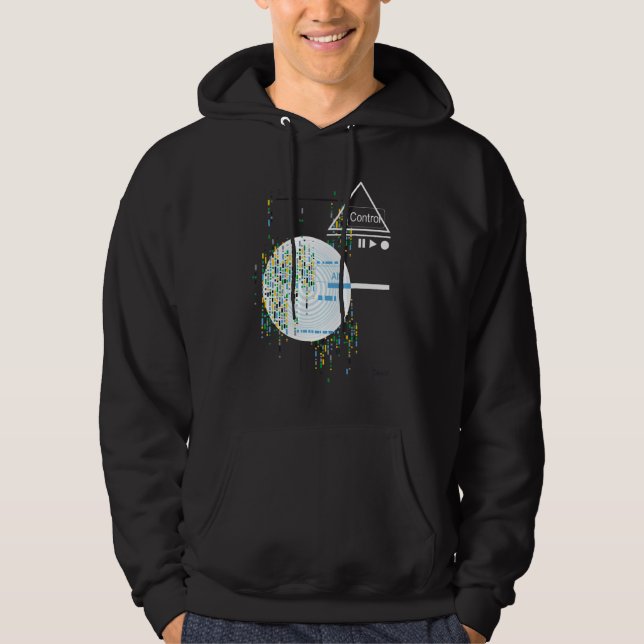 Binary Code Retro Computer Geek Programmer Nerd Te Hoodie (Front)