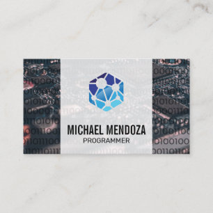 Binary Code   Tech Logo Business Card