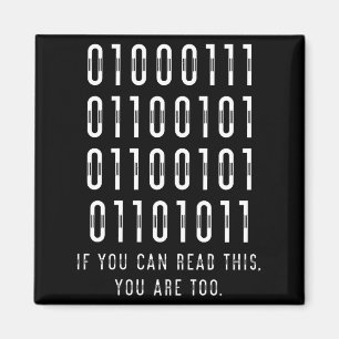 Binary Computer Programmer Developer Geek Gift Magnet