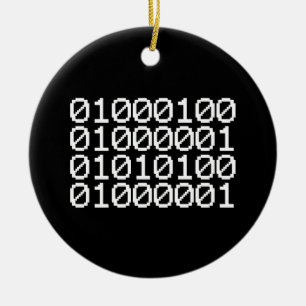 BINARY DATA CERAMIC ORNAMENT