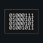 BINARY GEEK BUSINESS CARD<br><div class="desc">GEEK IN BINARY

Globe Trotters specialises in idiosyncratic imagery from around the globe. Here you will find unique Greeting Cards,  Postcards,  Posters,  Mousepads and more.</div>