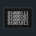 BINARY GEEK BUSINESS CARD<br><div class="desc">GEEK IN BINARY

Globe Trotters specialises in idiosyncratic imagery from around the globe. Here you will find unique Greeting Cards,  Postcards,  Posters,  Mousepads and more.</div>