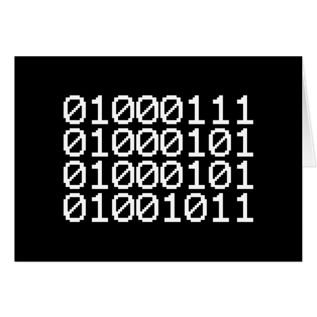 BINARY GEEK CARD (Front Horizontal)