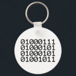 BINARY GEEK KEY RING<br><div class="desc">GEEK IN BINARY

Globe Trotters specialises in idiosyncratic imagery from around the globe. Here you will find unique Greeting Cards,  Postcards,  Posters,  Mousepads and more.</div>