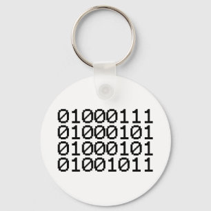BINARY GEEK KEY RING
