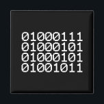 BINARY GEEK MAGNET<br><div class="desc">GEEK IN BINARY
Globe Trotters specialises in idiosyncratic imagery from around the globe. Here you will find unique Greeting Cards, Postcards, Posters, Mousepads and more.</div>