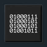 BINARY GEEK MAGNET<br><div class="desc">GEEK IN BINARY

Globe Trotters specialises in idiosyncratic imagery from around the globe. Here you will find unique Greeting Cards,  Postcards,  Posters,  Mousepads and more.</div>