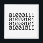 BINARY GEEK MAGNET<br><div class="desc">GEEK IN BINARY
Globe Trotters specialises in idiosyncratic imagery from around the globe. Here you will find unique Greeting Cards, Postcards, Posters, Mousepads and more.</div>