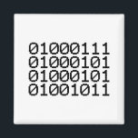BINARY GEEK MAGNET<br><div class="desc">GEEK IN BINARY

Globe Trotters specialises in idiosyncratic imagery from around the globe. Here you will find unique Greeting Cards,  Postcards,  Posters,  Mousepads and more.</div>