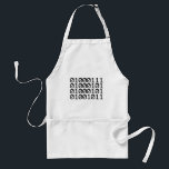BINARY GEEK STANDARD APRON<br><div class="desc">GEEK IN BINARY
Globe Trotters specialises in idiosyncratic imagery from around the globe. Here you will find unique Greeting Cards, Postcards, Posters, Mousepads and more.</div>
