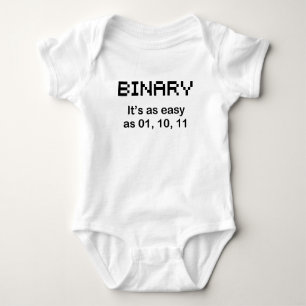 BINARY geek t-shirt 2XL code funny pixels nerdy Baby Bodysuit