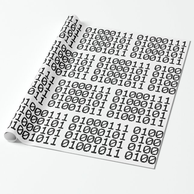 BINARY GEEK WRAPPING PAPER (Unrolled)