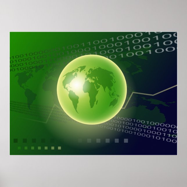 Binary Globe Background Poster (Front)