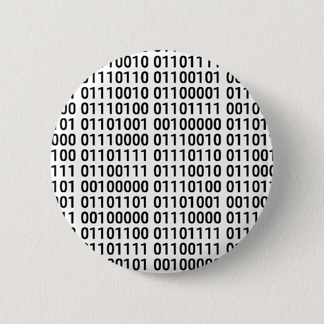 Binary: I Love To Program 6 Cm Round Badge (Front)